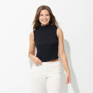 Wild Fable Black Sleeveless Crop Top